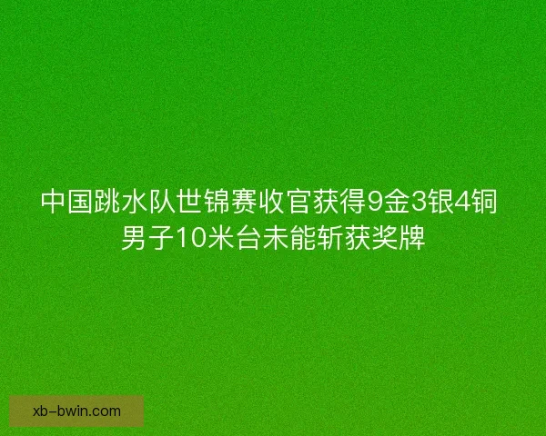中国跳水队世锦赛收官获得9金3银4铜 男子10米台未能斩获奖牌 中国跳水队世锦赛收官获得9金3银4铜 男子10米台未能斩获奖牌