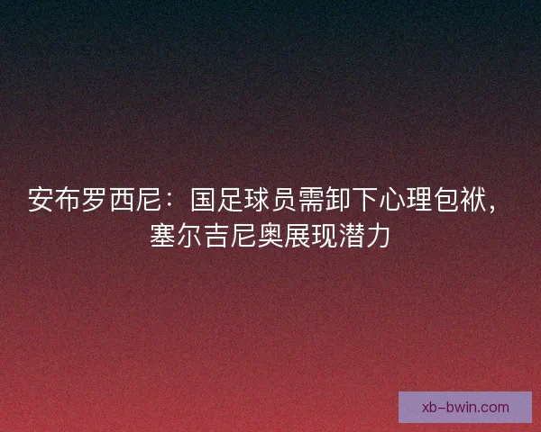 安布罗西尼：国足球员需卸下心理包袱，塞尔吉尼奥展现潜力